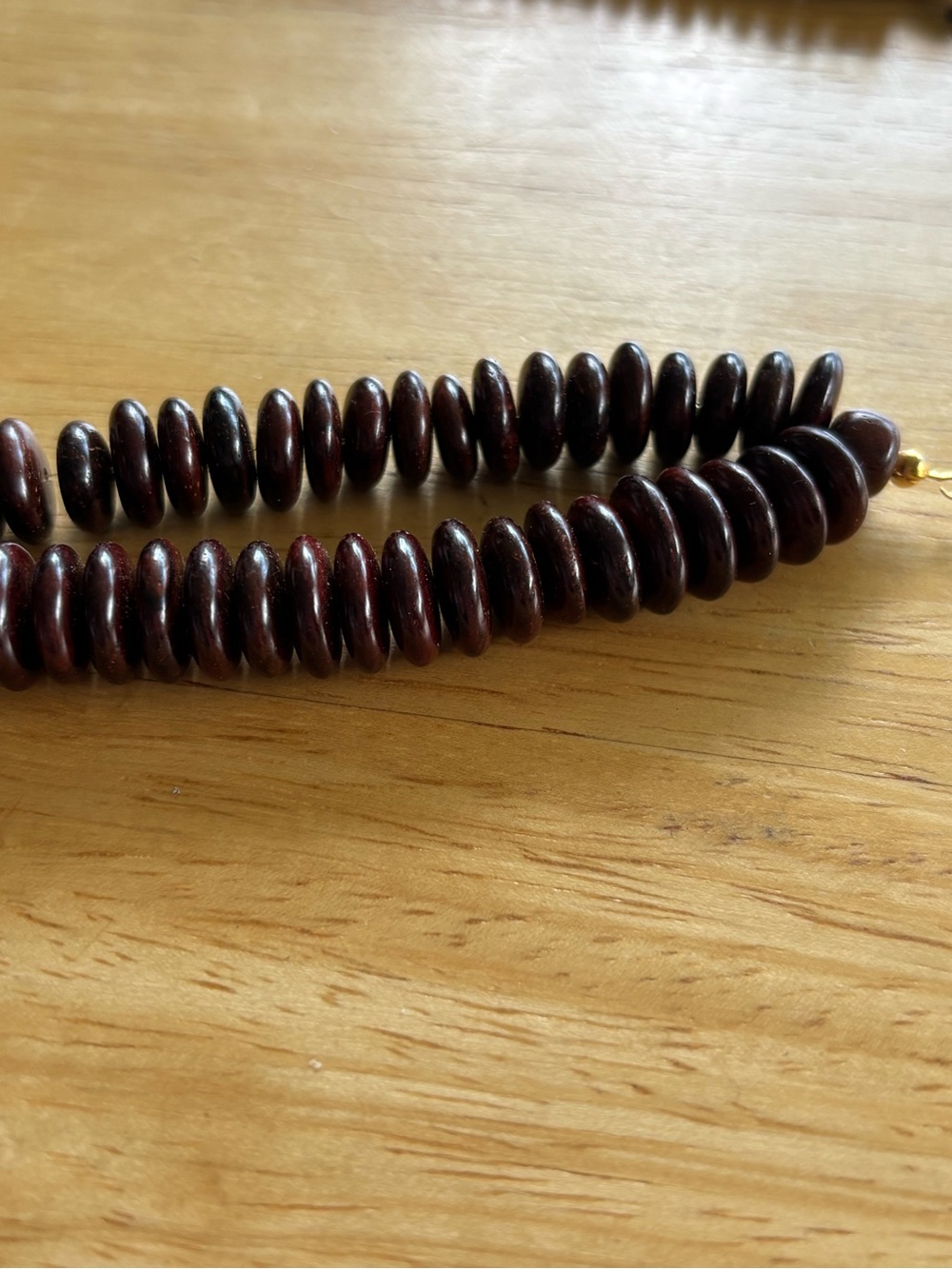 Vintage 1970’s Wooden Statement Necklace in Brown and Tan- choker - Picture 8 of 13